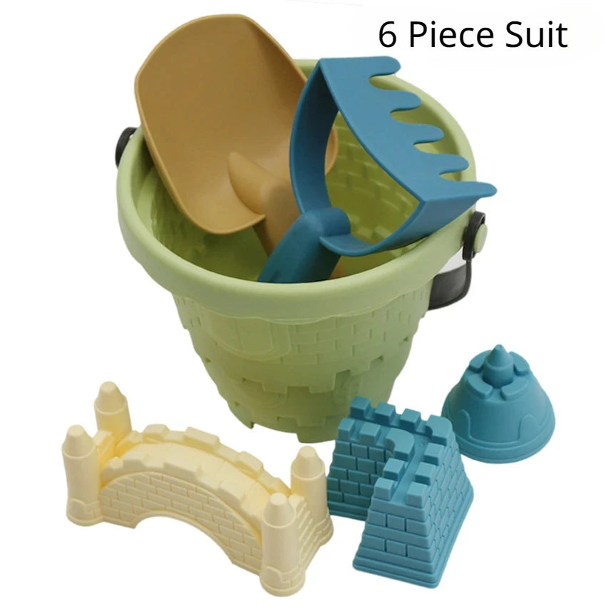 Beach Castle Bucket Play Sand Set Toys Sand Scoop Children Summer Toys Sand Toys Sand Box for Kids Outdoor Family Funny Gifts