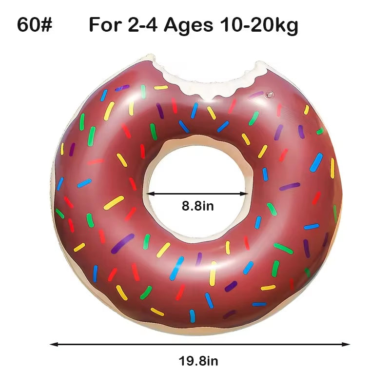 Donut Swimming Ring Inflatable Swim Pool Float for Kid Adult Swimming Circle Baby Swim Tube Water Play Swimming Equipment