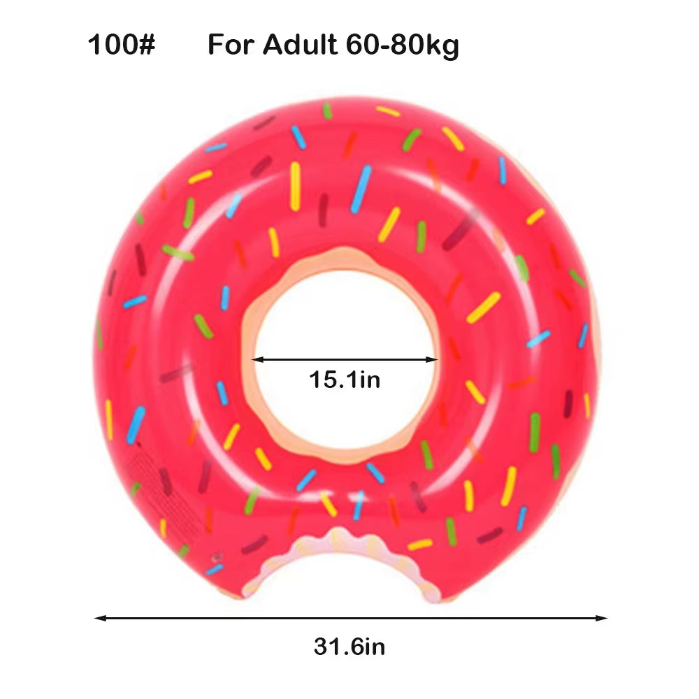 Donut Swimming Ring Inflatable Swim Pool Float for Kid Adult Swimming Circle Baby Swim Tube Water Play Swimming Equipment