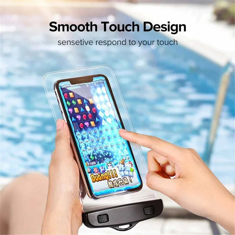Floating Airbag Waterproof Swim Bag Phone Case for Iphone 11 12 13 14 Pro Max Samsung S23 S22 Xiaomi 13 Huawei P30 20 Lite Cover