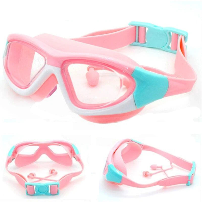 High-Definition Kidsren'S Swimming Goggles for Boys and Girls Anti-Fog Swimming Goggles Large-Frame Goggles Comfortable Silic