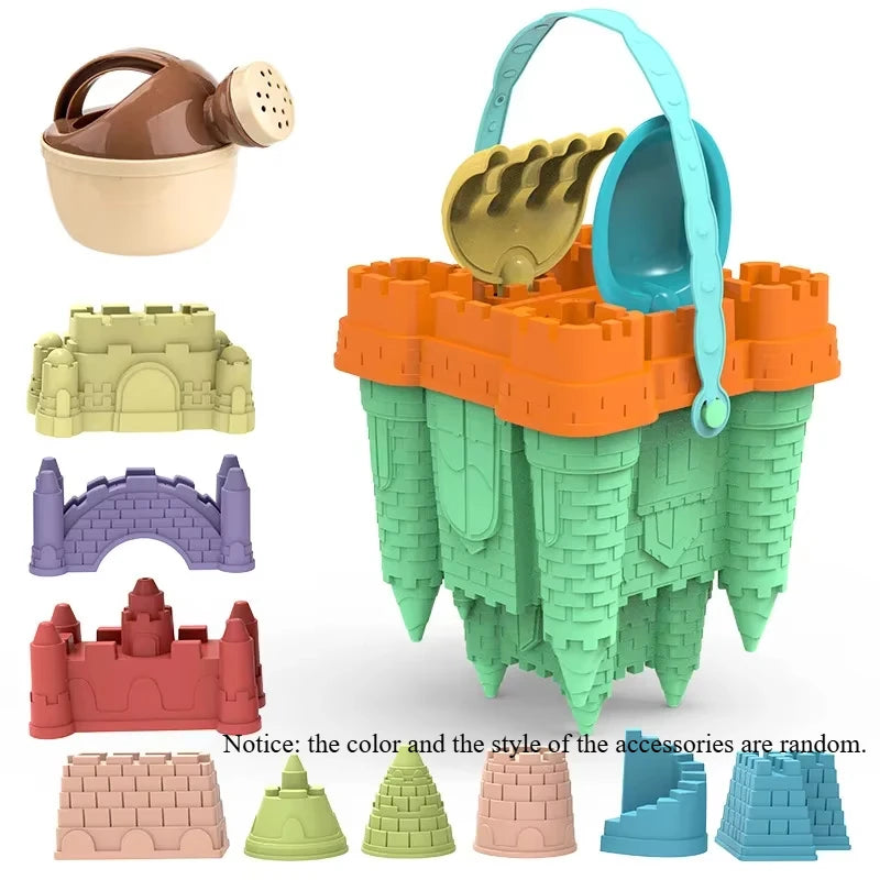 Beach Castle Bucket Play Sand Set Toys Sand Scoop Children Summer Toys Sand Toys Sand Box for Kids Outdoor Family Funny Gifts
