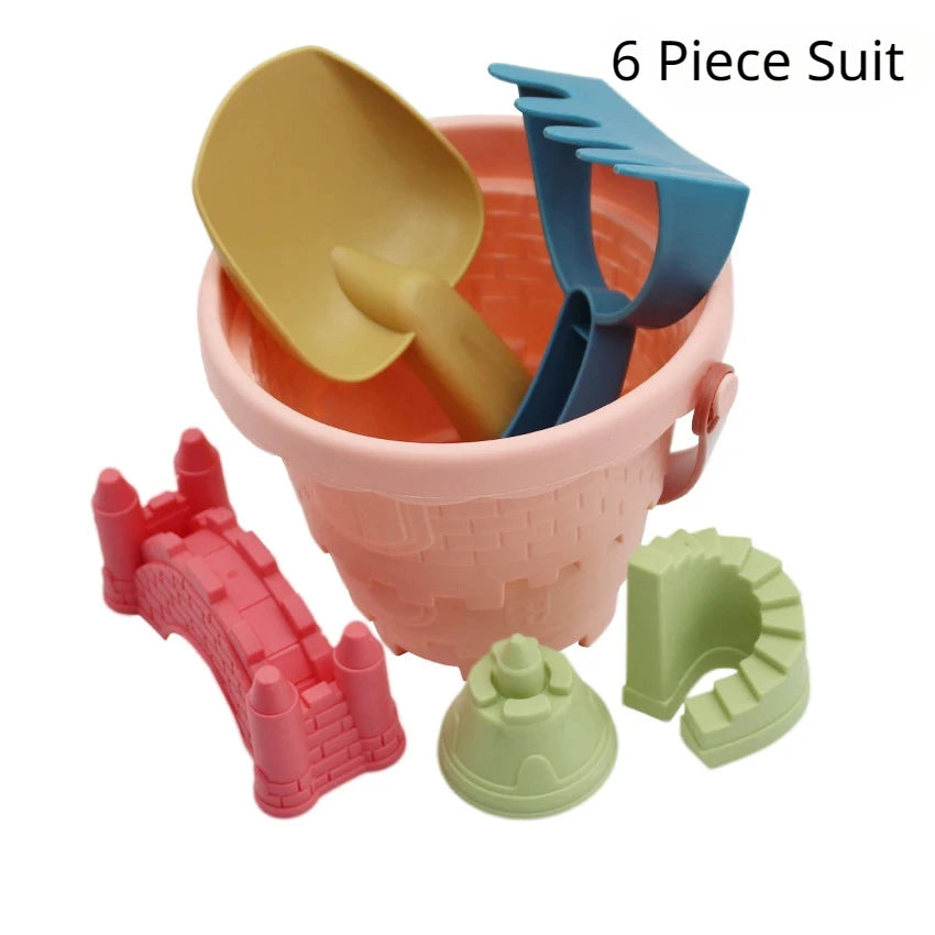 Beach Castle Bucket Play Sand Set Toys Sand Scoop Children Summer Toys Sand Toys Sand Box for Kids Outdoor Family Funny Gifts